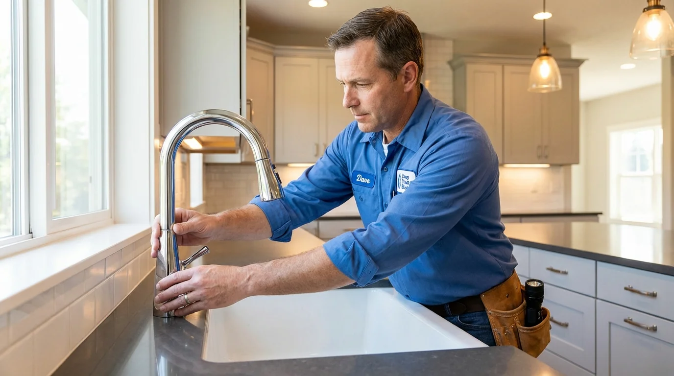 Kitchen faucet installation by Johns Plumbing LLC in Newburyport