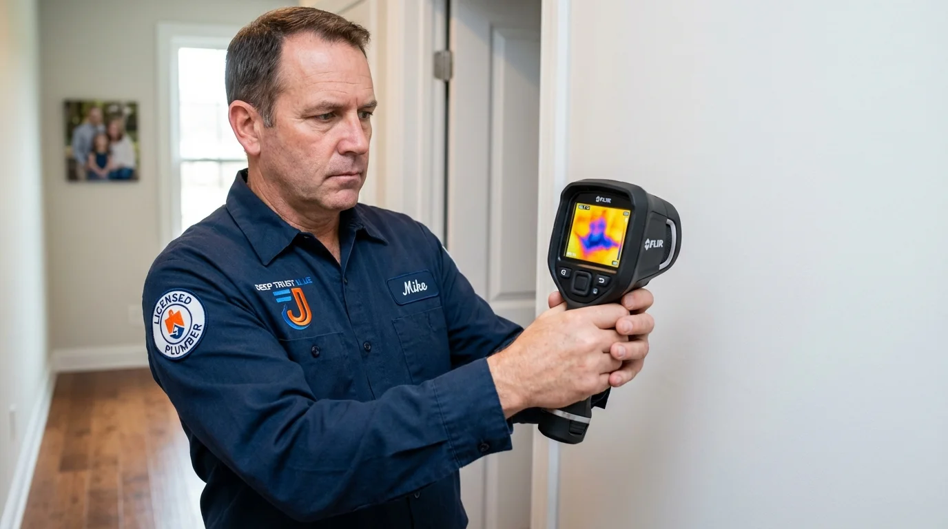 Thermal imaging leak detection by Johns Plumbing LLC in Newburyport
